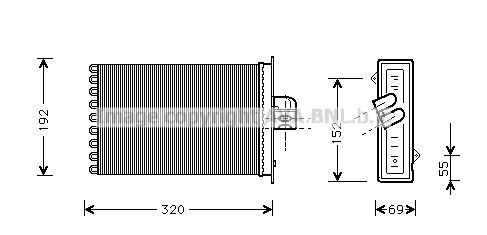 AVA QUALITY COOLING Теплообменник, отопление салона CR6045